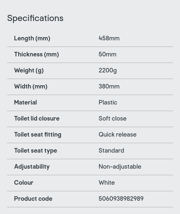 SA Products Quick Release Toilet Seat - with Soft Close & Quick Release Hinges - Image 5