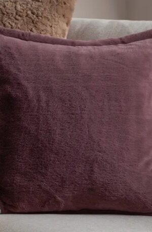 Wholesale Kallu Faux Fur Cushion Cover Mulberry 45*45cm