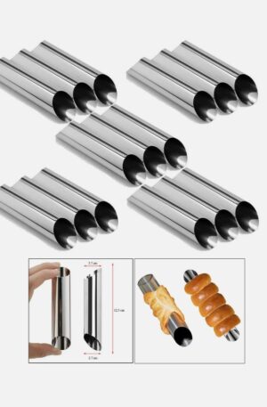 12pcs of Cannoli Form Tubes, cream roll form, Danish pastry forms, baking molds