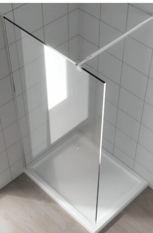 Brushed Silver Stainless Steel Wall-to-Glass 27-47" Shower Door Support Bar Arm