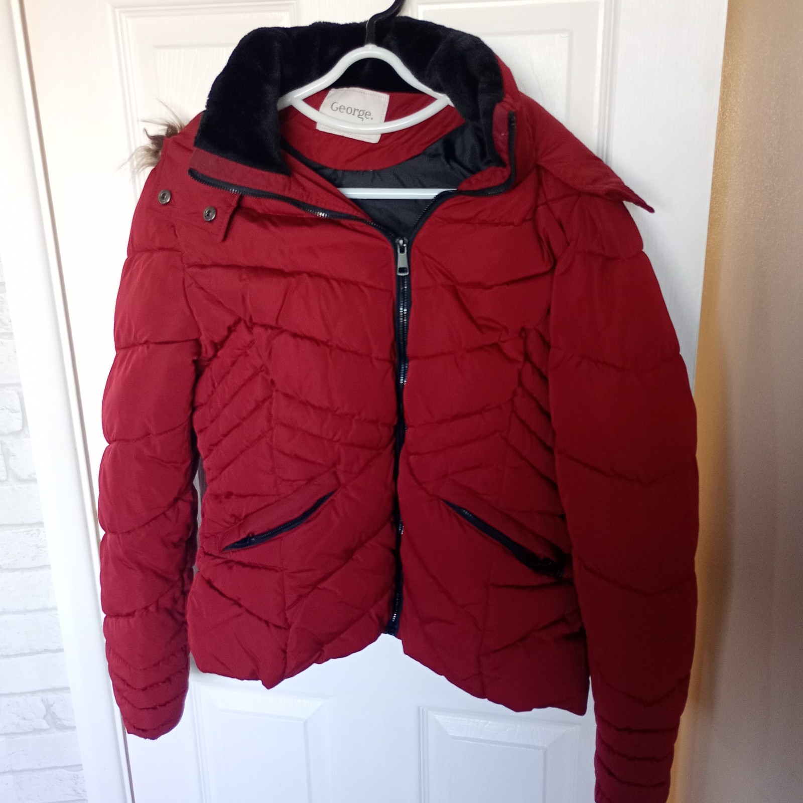 George Women's Dark Red Jacket Size M 12-14