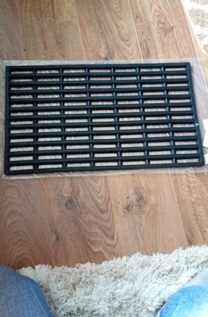 JVL Robusta super heavy duty 2.2kg rubber link mat 36x61 cm caravan home office