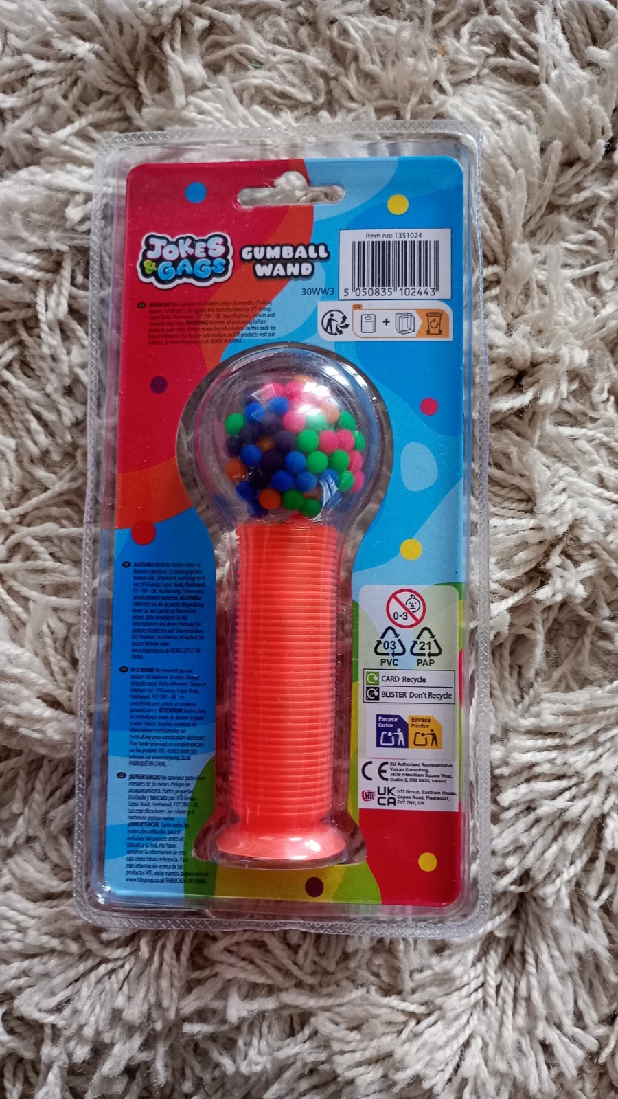 Jokes and Gags Squishy Fidget Gumball Poptube Wand - Image 3