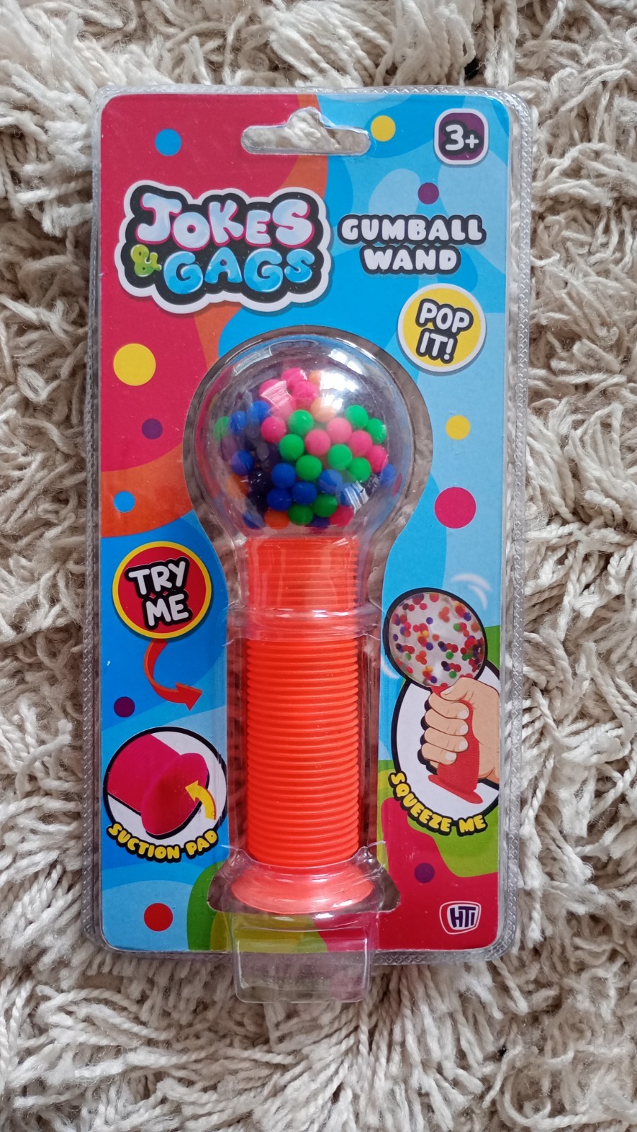 Jokes and Gags Squishy Fidget Gumball Poptube Wand