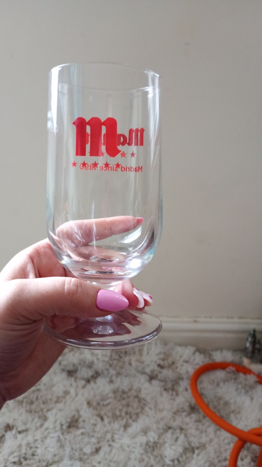 Mahou Goblet Glass x 2 - Official Half Pint Glasses Brand New Red Logo - Image 4