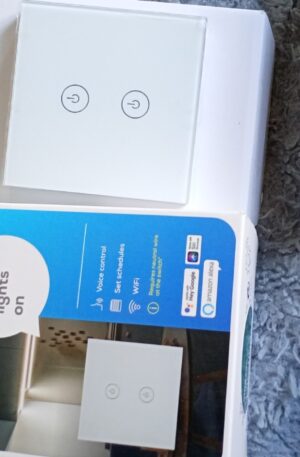 TCP 2 Gang 1 Way Smart Light Switch - White