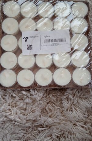 25xCreate a warm  with our Tealight Candles 4HRS Burning Mini Candles