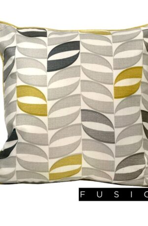 Fusion COPELAND Ochre Geometric 100% Cotton Cover Cushions 43x43cm 2pack