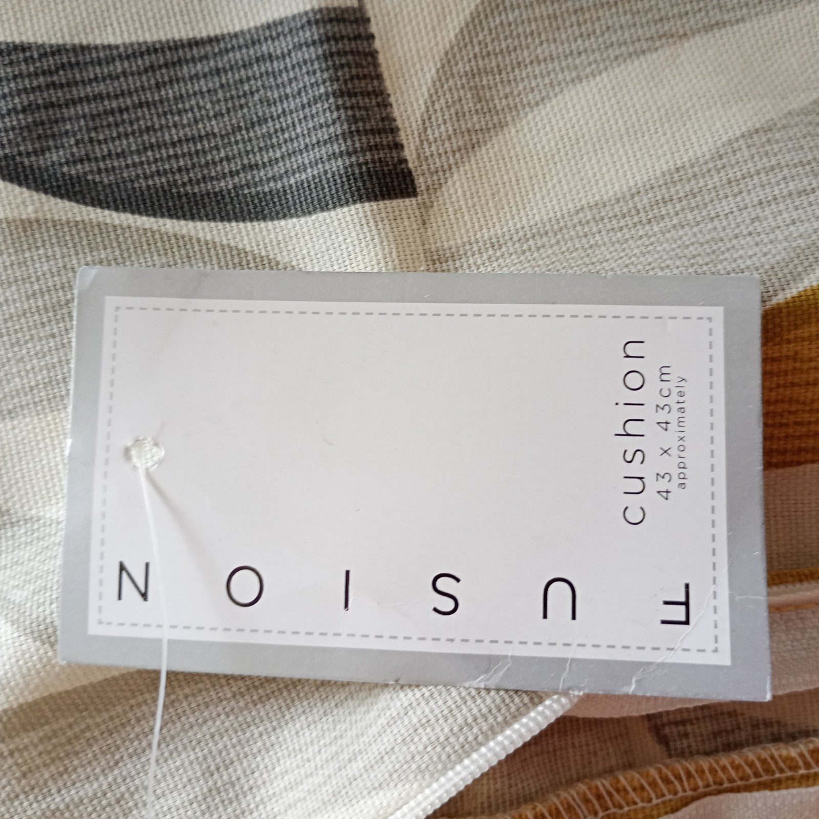 Fusion COPELAND Ochre Geometric 100% Cotton Cover Cushions 43x43cm 2pack - Image 5
