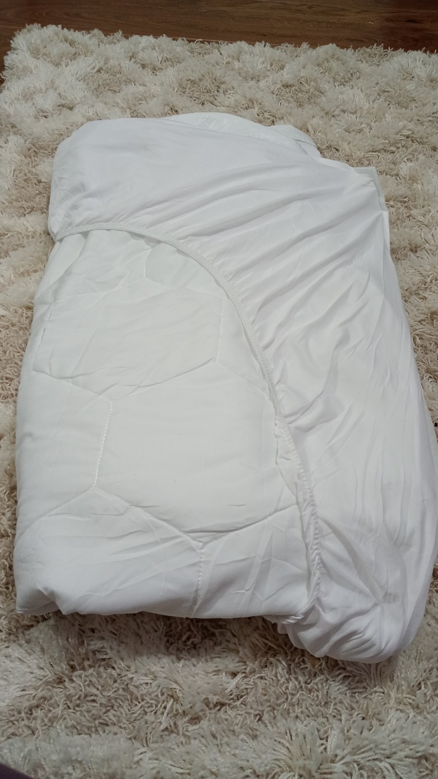 HIGH LIVING Quilted Mattress Protector, (130cmx170cm)