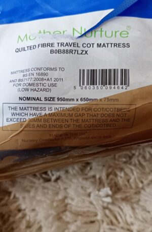 Mother Nurture Classic Eco Fibre Cot Bed Mattress - 950x650x75mm