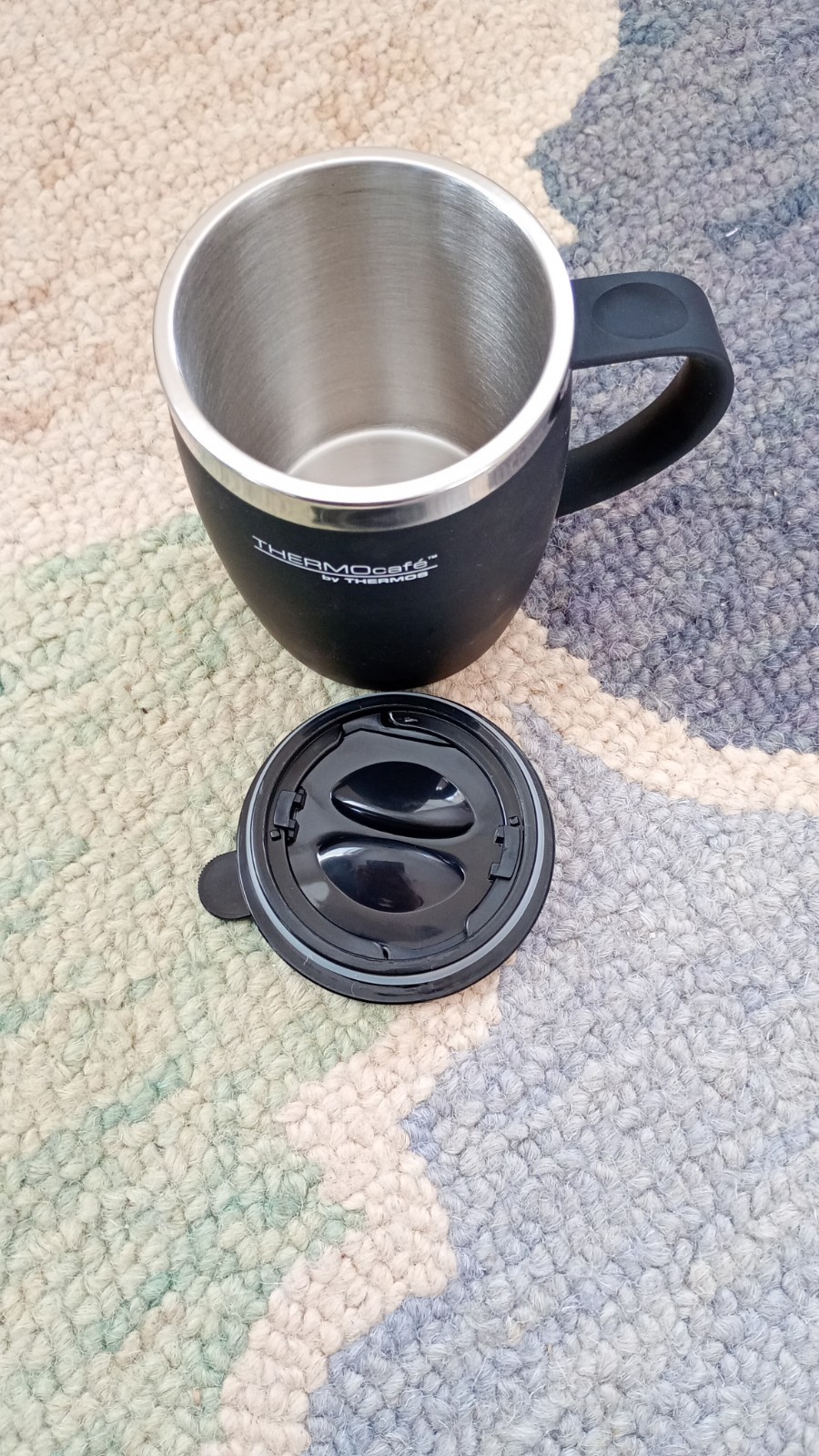 Thermos ThermoCafe Soft Touch 450ml Travel Mug - Black - Image 3