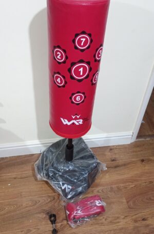 WARX Kids Boxing Free Standing Sand Base Punch bag Set Freestanding Bag + Gloves