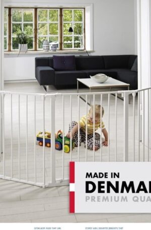 BabyDan Flex L, 90-223 cm, Stair Gate/Room Divider, White,