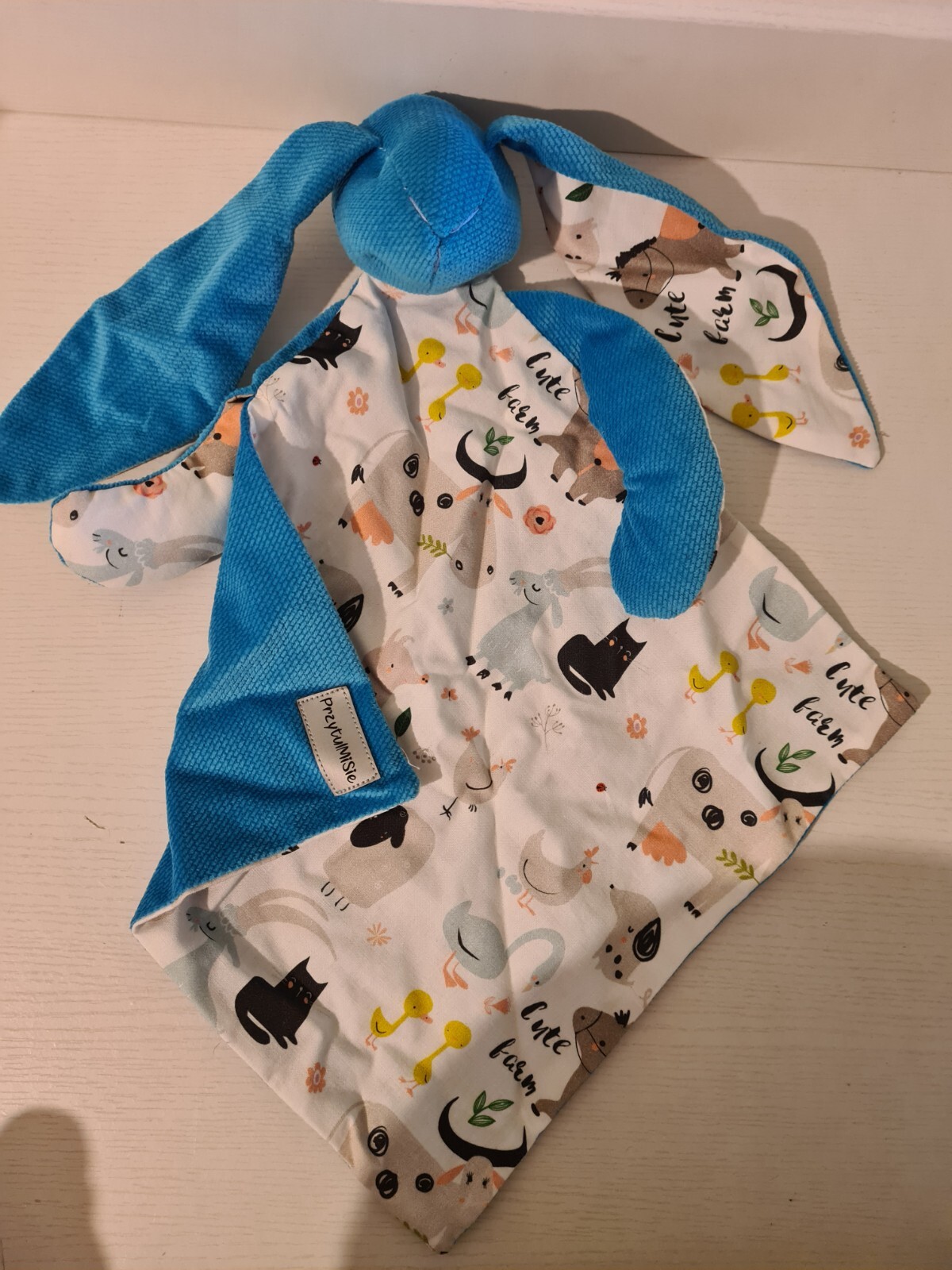 Handmade Bunny Toy Blue