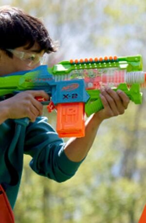 Nerf Elite 2.0 X2 Double Punch Blaster Gun Electric 50 Darts