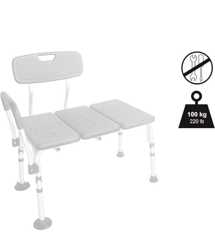 Non Slip Bath Seat with Padded Armrest Chair for Elderly Disabled PEPE Mobility - Image 5