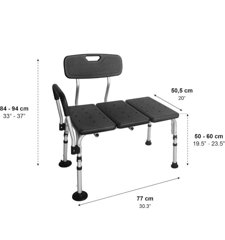 Non Slip Bath Seat with Padded Armrest Chair for Elderly Disabled PEPE Mobility - Image 6