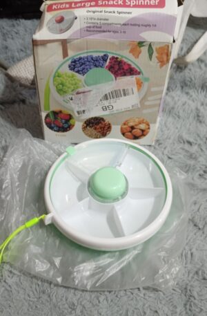 Snack Spinner Rotating Storage,Snack Box with 5 Compartments Without 2 Clips