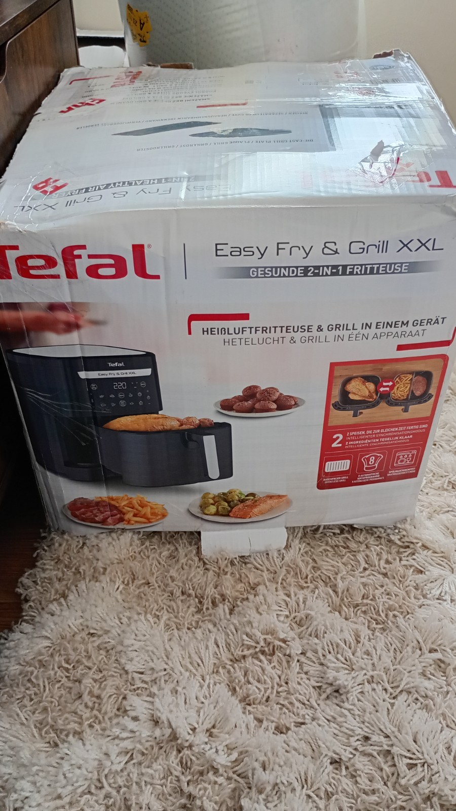 Tefal Easy Fry XXL 2in1 Digital Dual Air Fryer & Grill, 6.5L or 3.25L x2 Drawer - Image 9