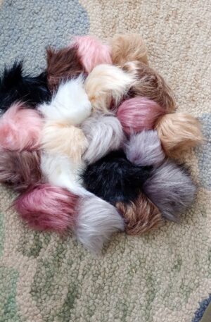 20 PCS Faux Fur Pom Poms for Hats - 4 Inch Fluffy Pom Poms for DIY Crafts