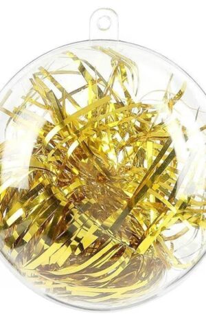 20Pcs 8cm Clear Baubles,Empty Plastic Baubles to Fill,