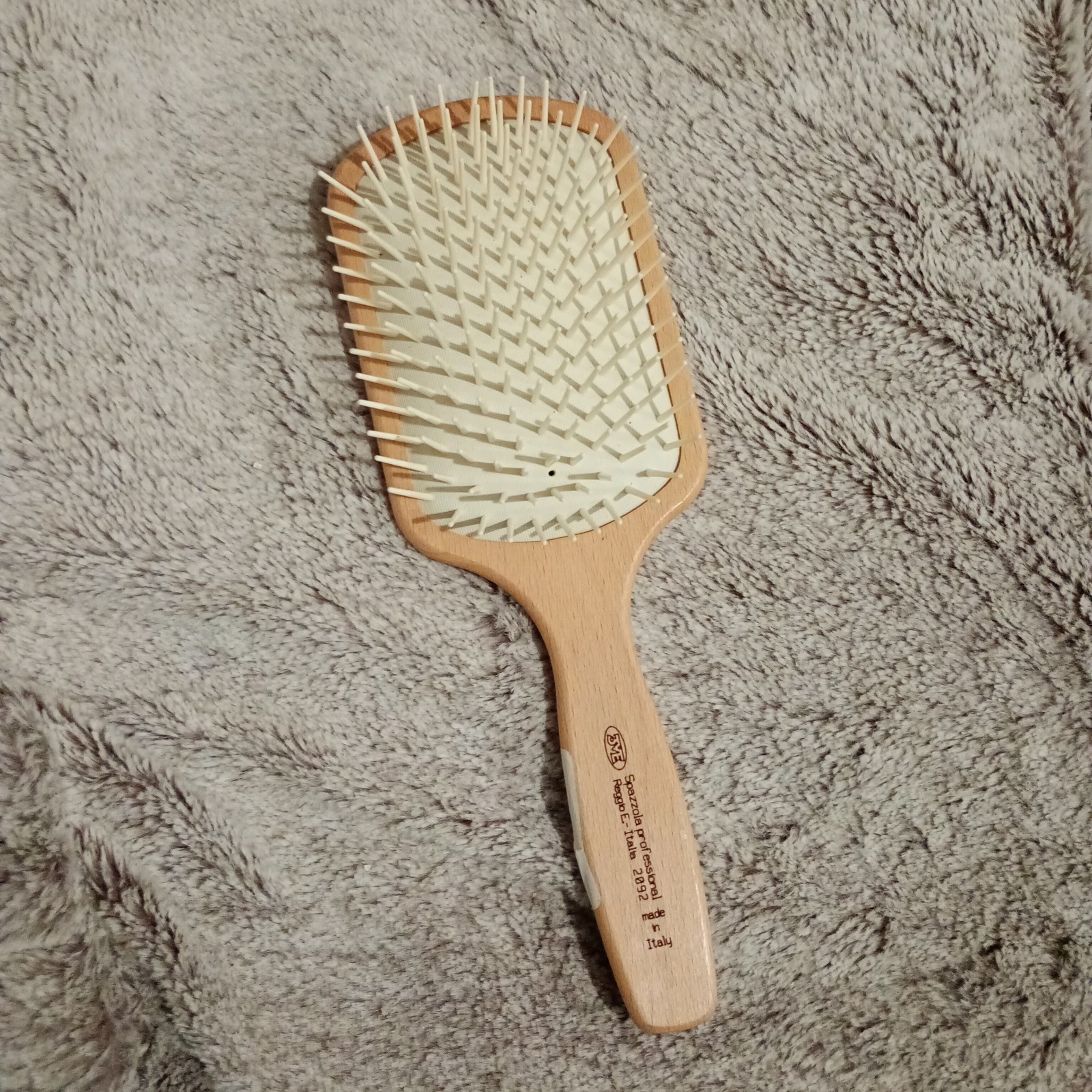 3VE Premiere 2092 Large Head Hair Brush with Beechwood Handle, Whale Spikes