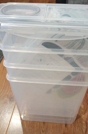 Food Storage Box Set - Pack Of 4 - With Accessories - 3,7l Each Box/ High 23cm
