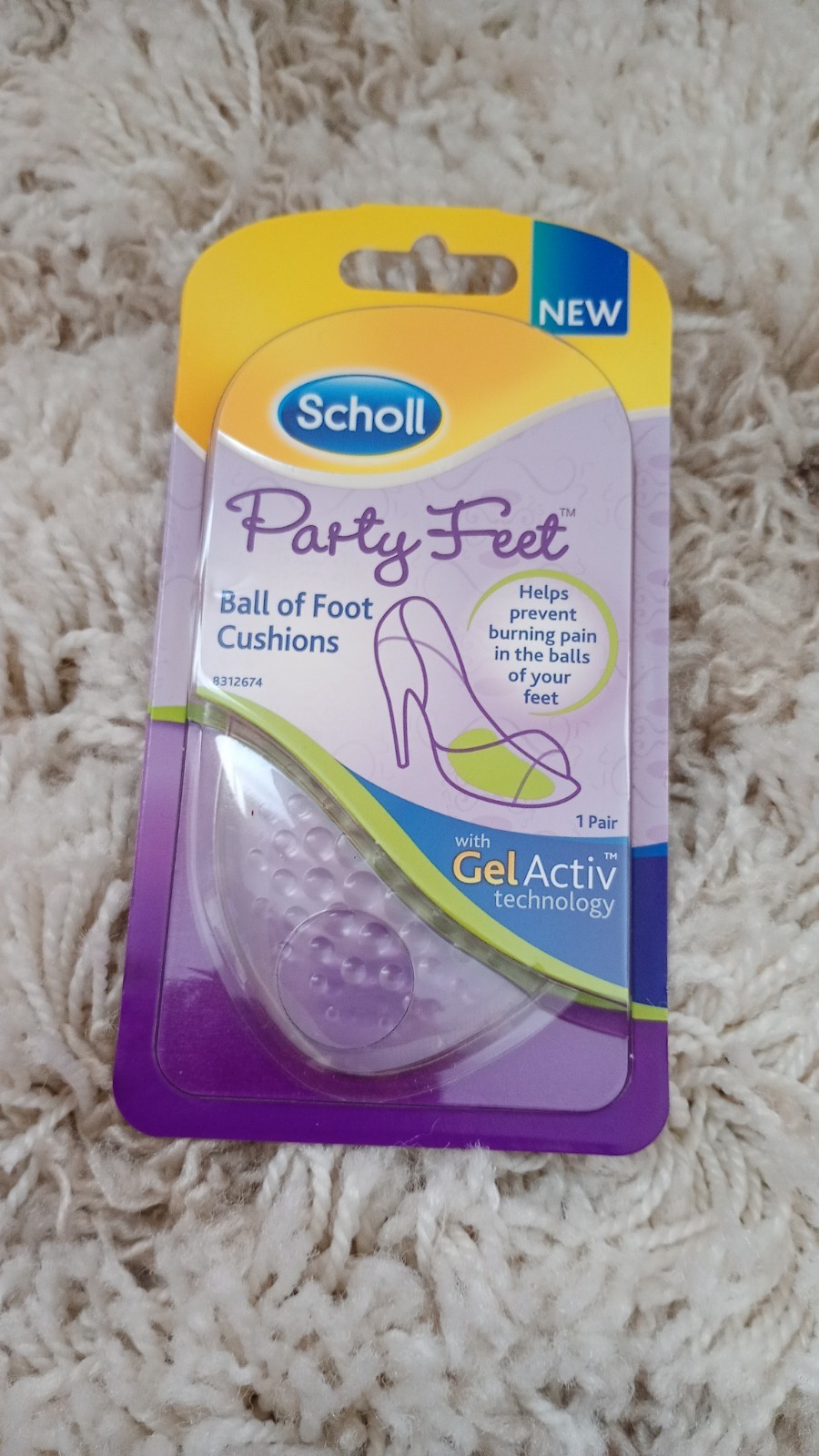 Scholl Party Gel Pads for Heels Ball of Foot Insoles