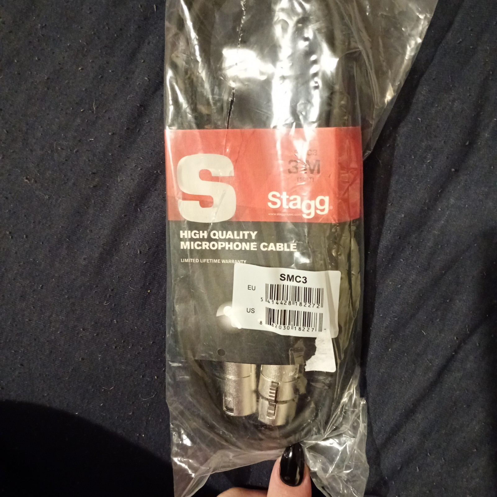 Stagg SMC3 Microphone Cable - 3 Meter (Black) - Image 4