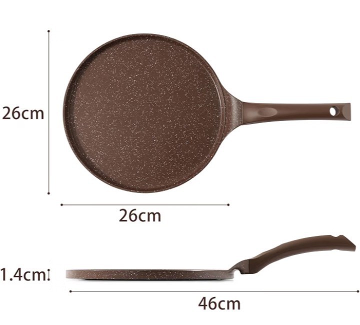 26 cm Pancake Pan with Non-Stick Swiss Granite Coating - Induction Compatible - Image 3