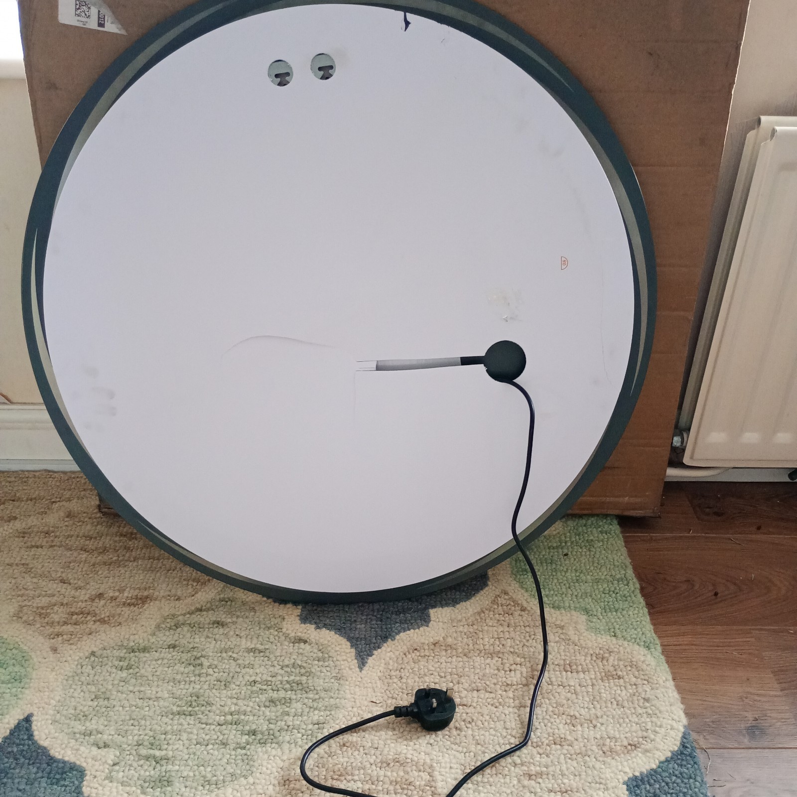 800mm Round Bathroom Mirror Wall Mounted Mirror with LED Light Defogger NL-2301 - Image 5