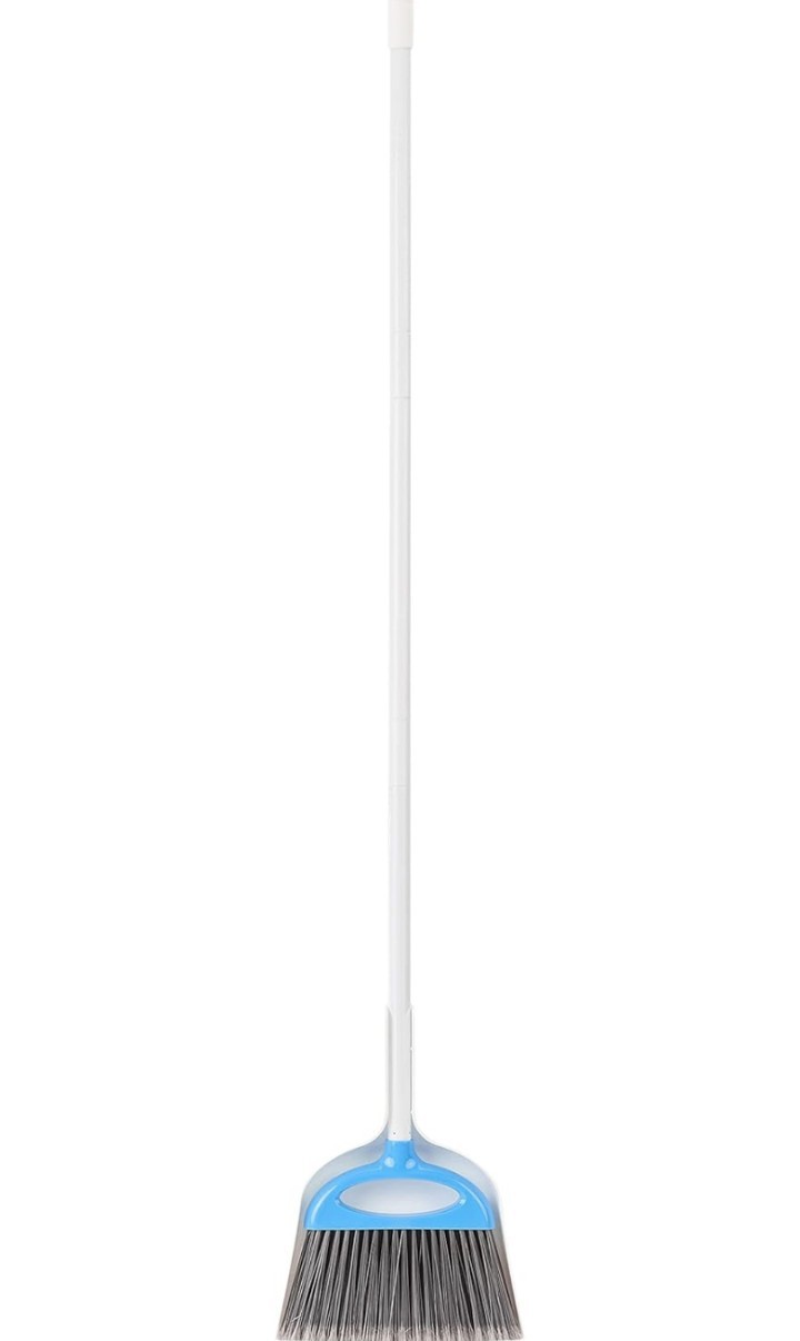 Amazon Basics Dustpan and Broom Combo Set H 159cm, Blue&White