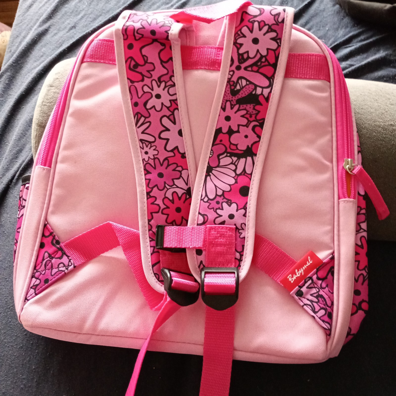 Child's Backpack Kids Babymel Pink Zip & Zoe Dinosaur and Floral Bag Brand New - Image 4