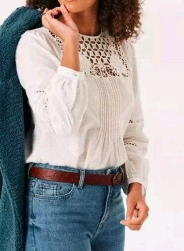Eliza Blouse Ivory size UK10 - Image 3