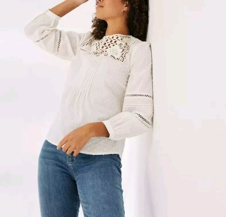 Eliza Blouse Ivory size UK10