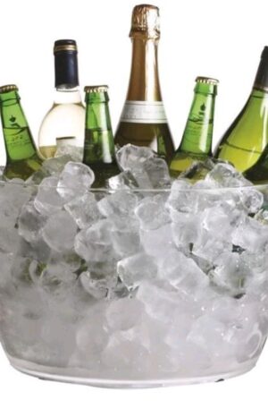 Ice Bucket Wine Cooler Party Tub Large Clear Water Beer Bar Beverage Cold Soda