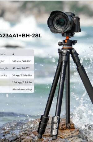 K&F Concept 62''/160cm Camera Tripod,Lightweight ,New But Cover Has Zip Broken