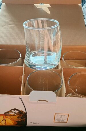 Pasabahce 41500 Penguen Whisky 37cl, 6 glasses.