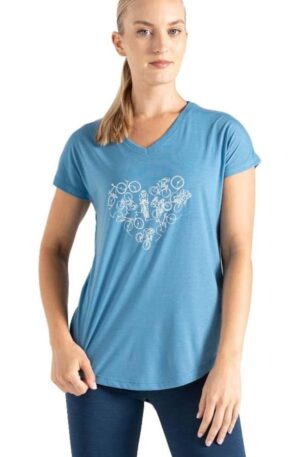 Dare 2b Women's Calm T-Shirt Blue Size Uk 10