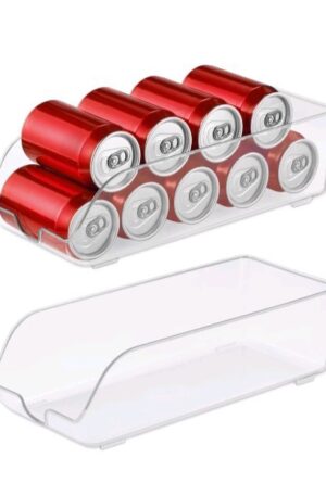 Food and Drink Can Organizer for Fridge or Pantry, 2-Piece Set, Self-Dispensing,