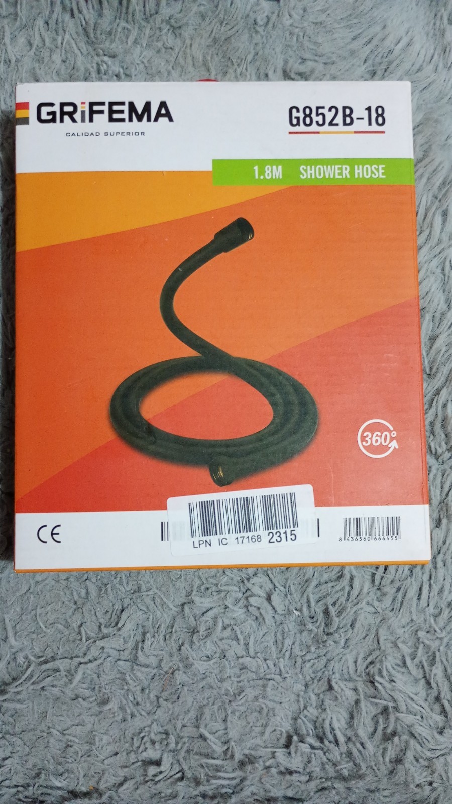 GRIFEMA Black Shower Hose 1.8m G851B-18