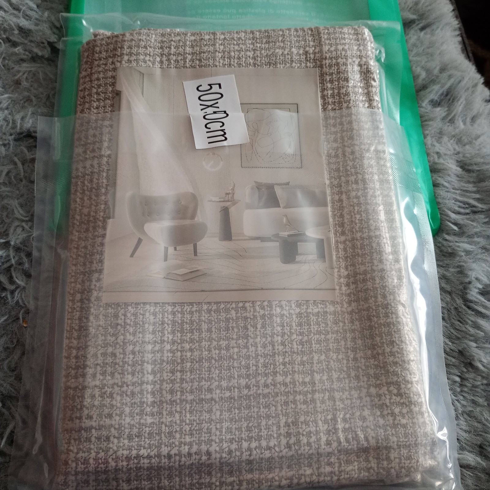 OTOSTAR Pack of 2 Throw Pillow Covers Linen Pillowcases 50x50 cm