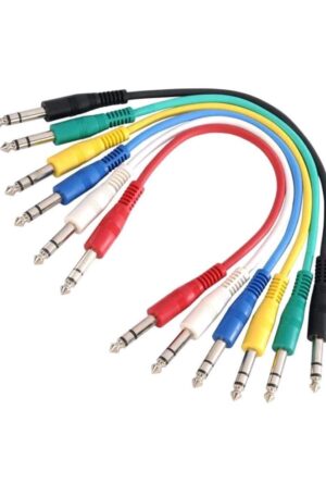 Patch Cable  60cm Set of 6, Adam Hall  3 Star Series, 6.3mm to 6.3mm Stereo Jack