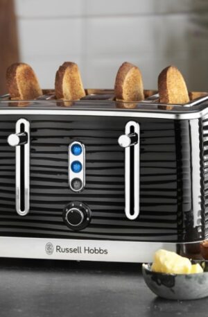 Russell Hobbs Inspire 4 Slice Toaster Extra wide slots, High lift feature