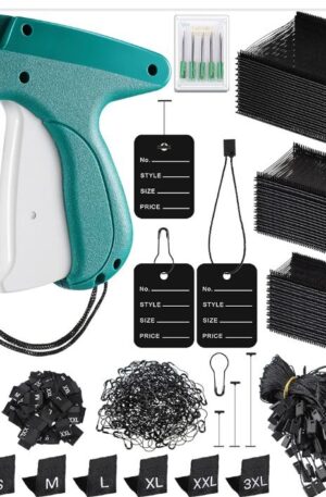 3576 Pcs Tagging Gun Clothes Garment Tag Attacher Kit with Needles (Black)