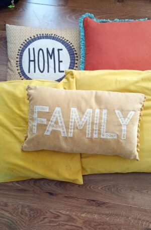 5 Pillows Orange And Yellow