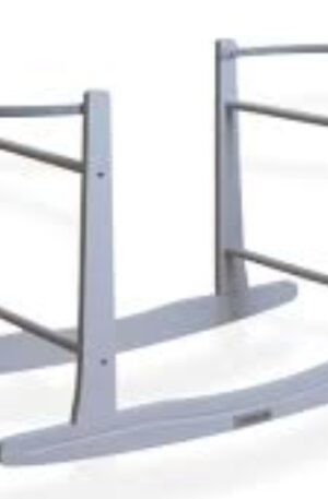 Clair de Lune Standard Moses Basket Rocking Stand, Sturdy Pine Wood, Grey