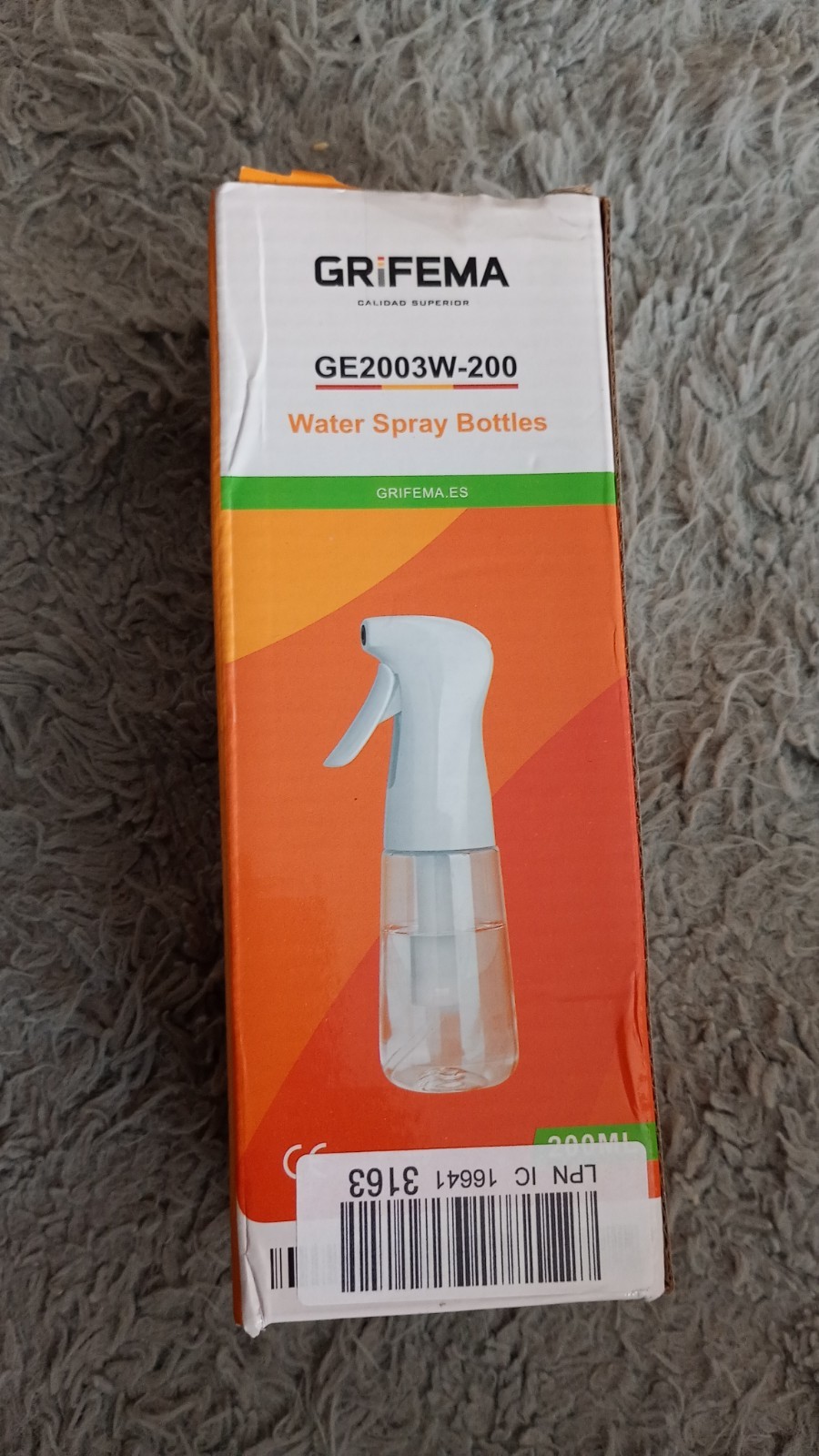 GRIFEMA 200ml White Spray Bottle - Fine Mist Sprayer for Hair, 200 ml,