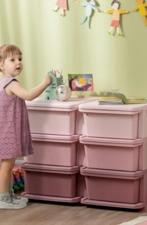 HOMCOM 6 Drawers Plastic Storage Units,3Tier Kids Storage Units,Read Description